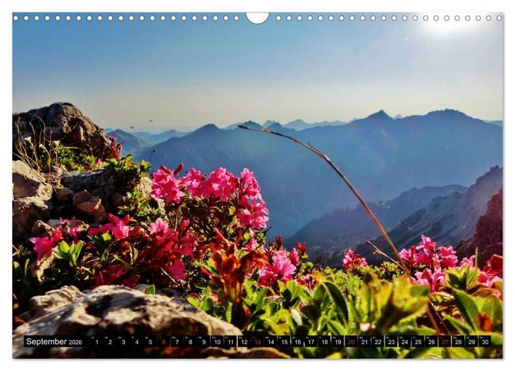 Produktbild: Allg&auml;uer Bergblicke - Frei f&uuml;hlen, frei denken, loslassen... (Wandkalender 2026 DIN A3 quer), CALVENDO Monatskalender