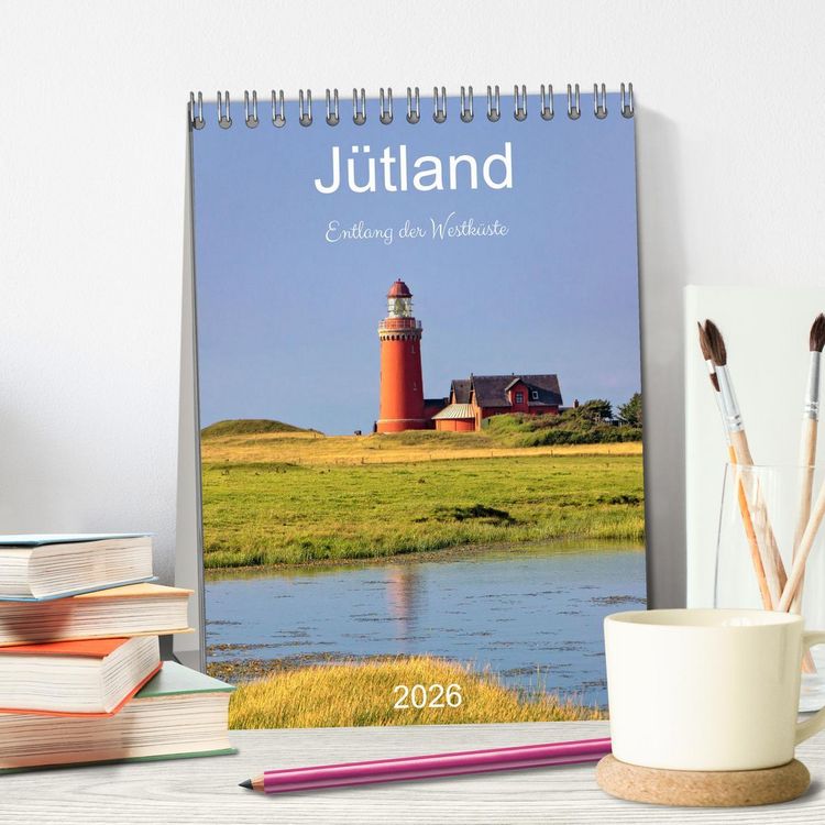 Produktbild: J&uuml;tland. Entlang der Westk&uuml;ste (Tischkalender 2026 DIN A5 hoch), CALVENDO Monatskalender