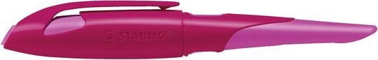 Produktbild: STABILO Ergonomischer Schulf&uuml;ller f&uuml;r Rechtsh&auml;nder mit Anf&auml;nger-Feder A -   EASYbirdy in beere/pink - Einzelstift - inklusive Patrone