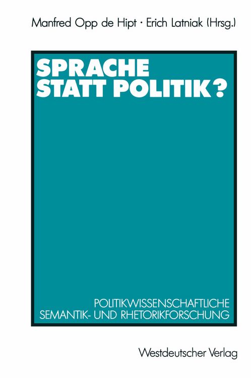 Produktbild: Sprache statt Politik?