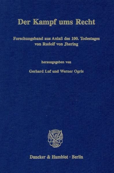 Produktbild: Der Kampf ums Recht.
