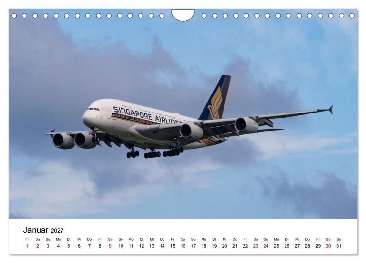 Produktbild: Airbus A380 - K&ouml;nig der L&uuml;fte (Wandkalender 2027 DIN A4 quer), CALVENDO Monatskalender