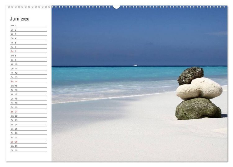 Produktbild: Malediven (Wandkalender 2026 DIN A2 quer), CALVENDO Monatskalender