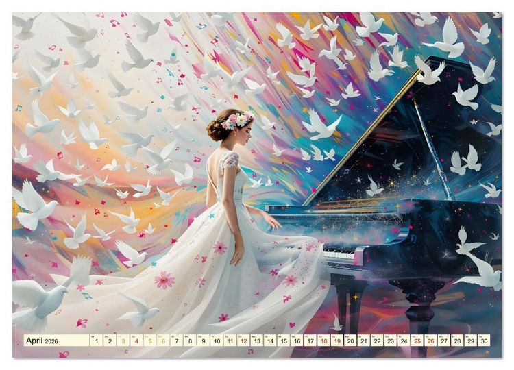 Produktbild: Piano der Tr&auml;ume (Wandkalender 2026 DIN A3 quer), CALVENDO Monatskalender