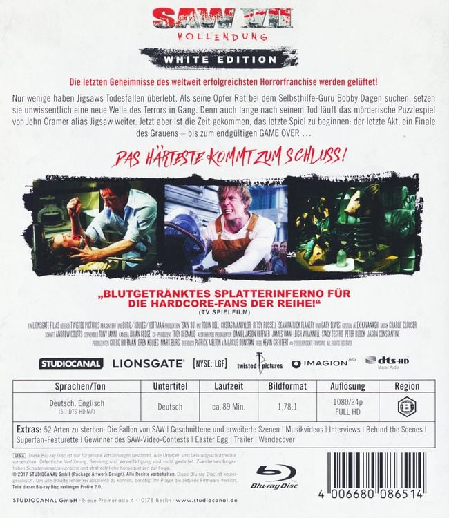 Produktbild: Saw VII - Vollendung - White Edition