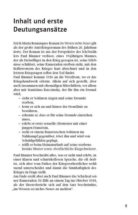 Produktbild: Lekt&uuml;rehilfen "Im Westen nichts Neues"