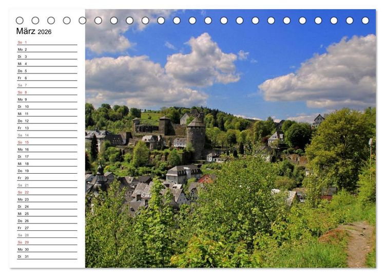 Produktbild: Eine Perle in der Eifel - Monschau (Tischkalender 2026 DIN A5 quer), CALVENDO Monatskalender