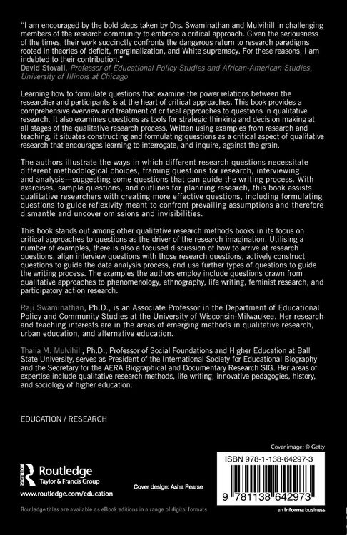 Produktbild: Critical Approaches to Questions in Qualitative Research