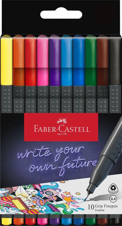 Produktbild: Faber-Castell Finepen Grip 0.4 10er Etui