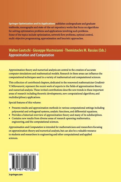 Produktbild: Approximation and Computation