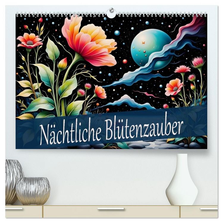 Produktbild: N&auml;chtliche Bl&uuml;tenzauber (hochwertiger Premium Wandkalender 2026 DIN A2 quer), Kunstdruck in Hochglanz