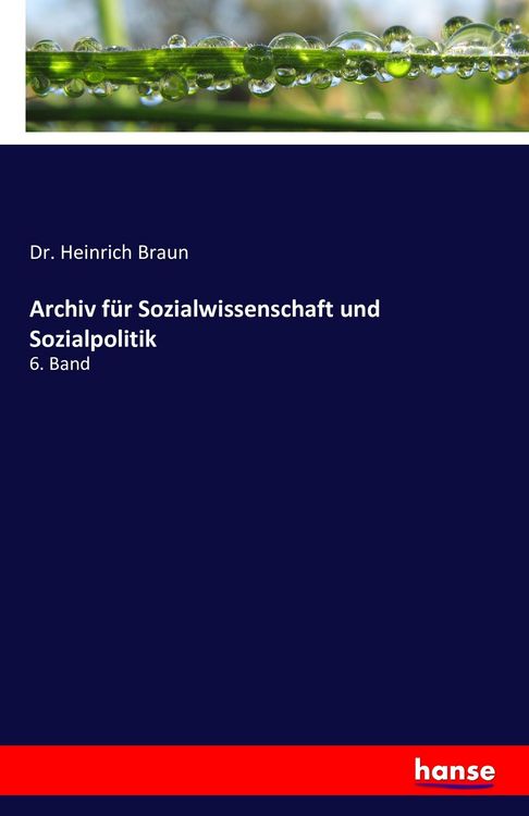 Produktbild: Archiv f&uuml;r Sozialwissenschaft und Sozialpolitik