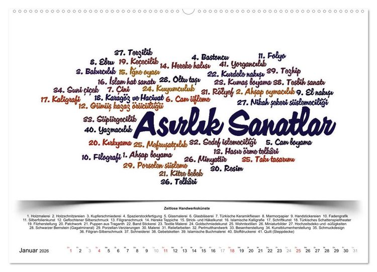 Produktbild: Kultur-Sprachkalender T&uuml;rkisch-Deutsch (hochwertiger Premium Wandkalender 2026 DIN A2 quer), Kunstdruck in Hochglanz