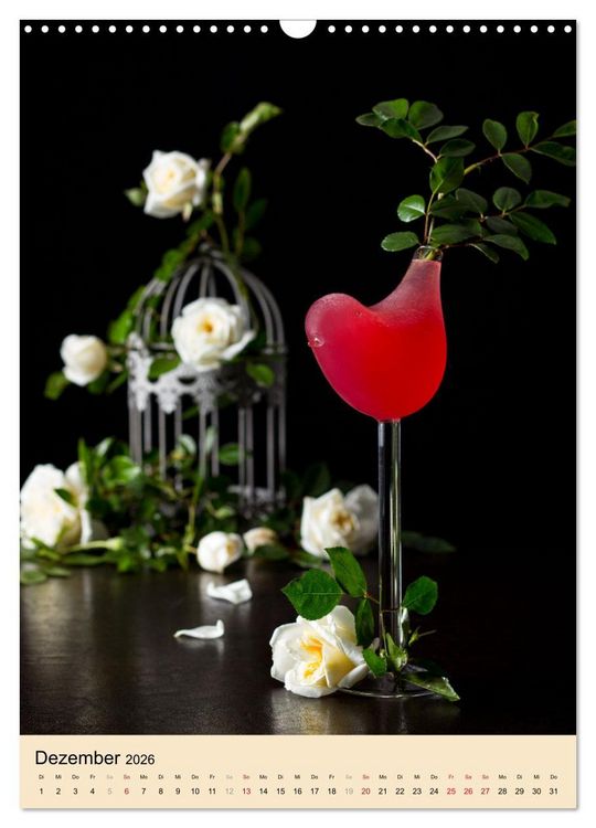 Produktbild: Cocktails mit Blumen und Pflanzen (Wandkalender 2026 DIN A3 hoch), CALVENDO Monatskalender