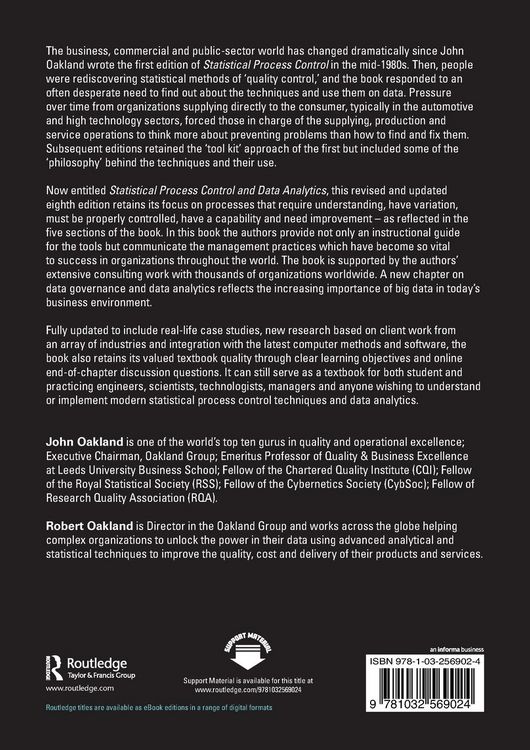 Produktbild: Statistical Process Control and Data Analytics