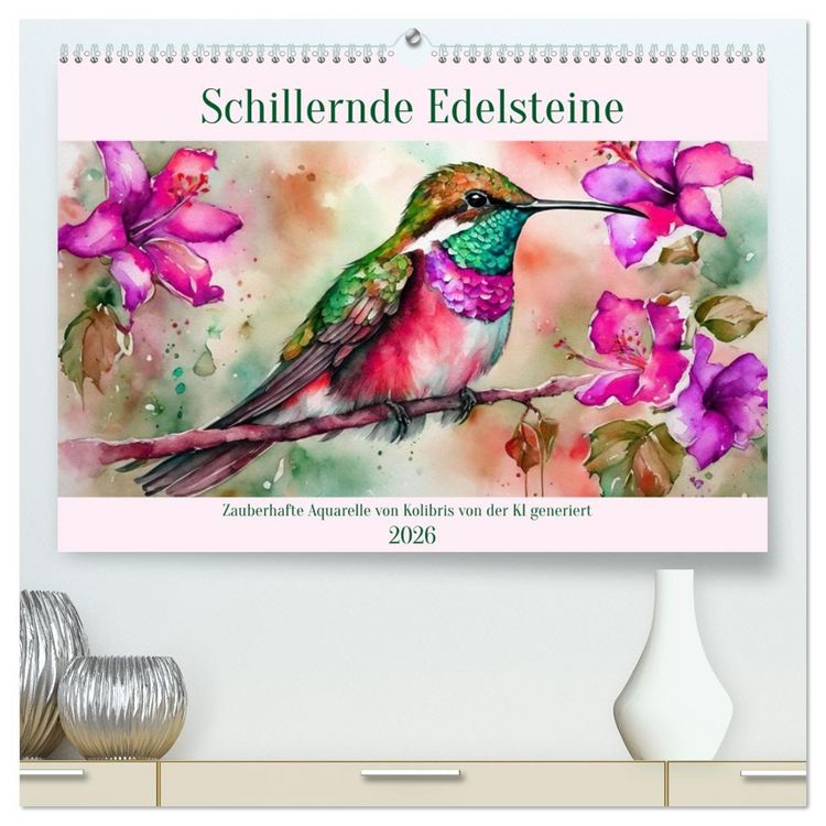 Produktbild: Schillernde Edelsteine (hochwertiger Premium Wandkalender 2026 DIN A2 quer), Kunstdruck in Hochglanz