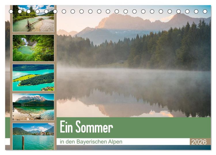 Produktbild: Ein Sommer in den Bayerischen Alpen (Tischkalender 2026 DIN A5 quer), CALVENDO Monatskalender