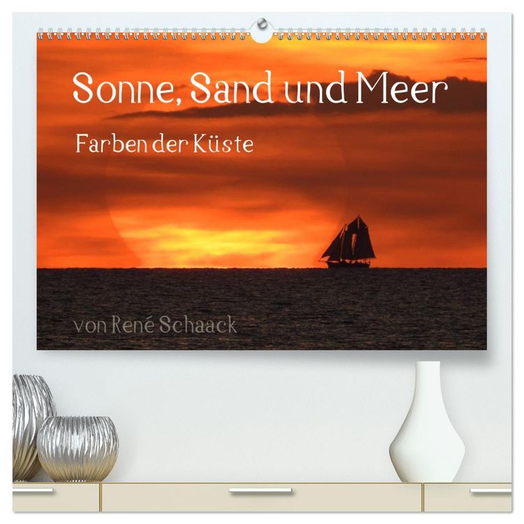 Produktbild: Sonne, Sand und Meer. Farben der K&uuml;ste (hochwertiger Premium Wandkalender 2026 DIN A2 quer), Kunstdruck in Hochglanz