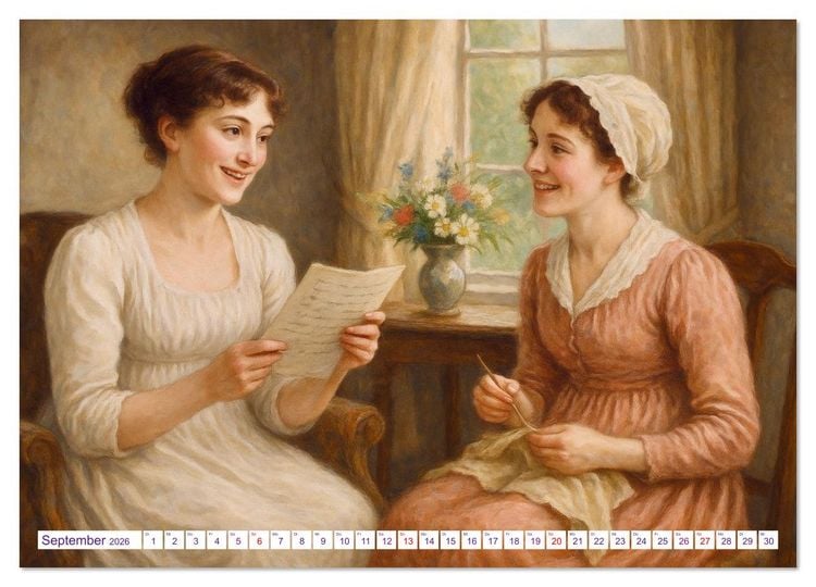 Produktbild: Jane Austen (Wandkalender 2026 DIN A3 quer), CALVENDO Monatskalender
