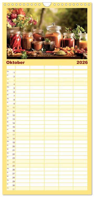 Produktbild: Familienplaner 2026 - K&uuml;chenkalender Glaswerk mit 5 Spalten (Wandkalender, 21 x 45 cm) CALVENDO