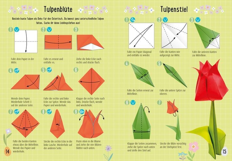 Produktbild: Bastelset f&uuml;r Kinder: Kreatives Bastelset: Oster-Origami