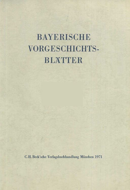 Produktbild: Bayerische Vorgeschichtsbl&auml;tter 2016