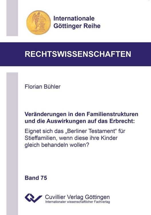 Produktbild: Ver&auml;nderungen in den Familienstrukturen und die Auswirkungen auf das Erbrecht