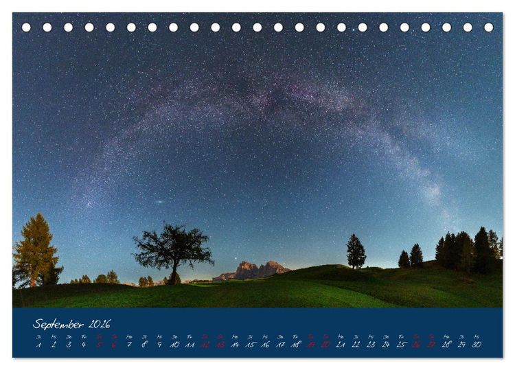 Produktbild: Welt unter Sternen (Tischkalender 2026 DIN A5 quer), CALVENDO Monatskalender