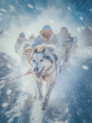 Produktbild: CALVENDO Puzzle Ein Motiv aus dem Kalender Schlittenhunderennen | 1000 Teile Lege-Gr&ouml;&szlig;e 64x48cm Foto-Puzzle f&uuml;r gl&uuml;ckliche Stunden