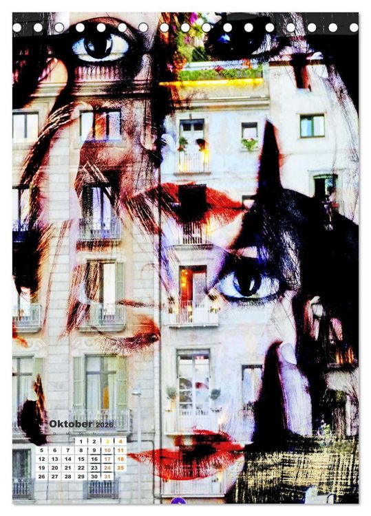 Produktbild: UrbanArt Mensch und Stadt in der Kunst (Tischkalender 2026 DIN A5 hoch), CALVENDO Monatskalender