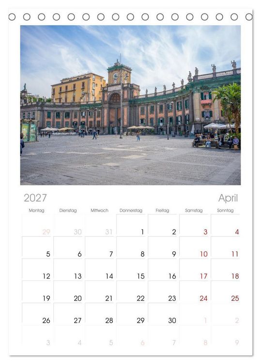 Produktbild: Tischplaner 2027 - Wundersch&ouml;nes Neapel - Bella Napoli (A5 Tischkalender zum Aufstellen) CALVENDO