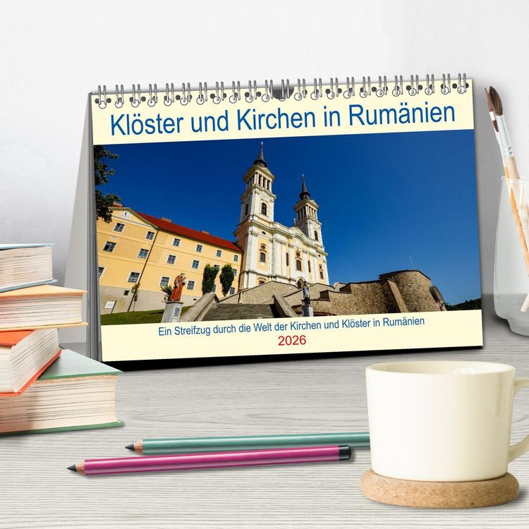 Produktbild: Kirchen und Kl&ouml;ster in Rum&auml;nien (Tischkalender 2026 DIN A5 quer), CALVENDO Monatskalender