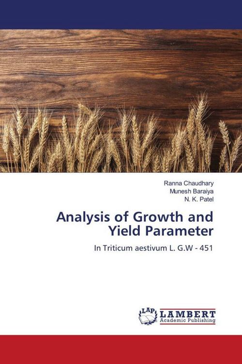Produktbild: Analysis of Growth and Yield Parameter