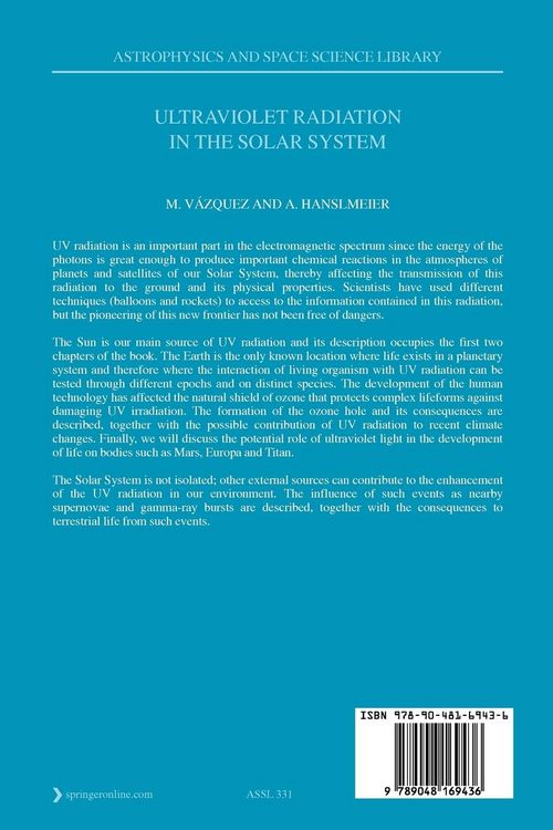 Produktbild: Ultraviolet Radiation in the Solar System