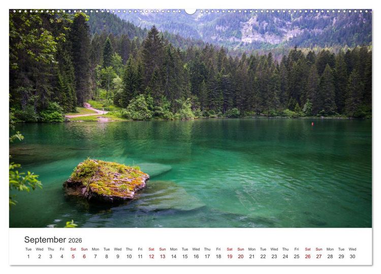 Produktbild: Alpine lakes on the Dolomites (High Quality Premium Wall Calendar 2026 DIN A2 landscape),CALVENDO 12 Month Wall Calendar