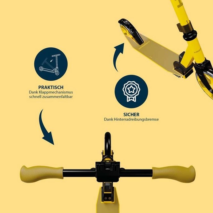 Produktbild: HUDORA 14451 - Scooter Up 200, canary, gelb, Cityroller