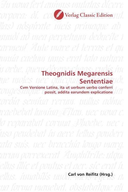 Produktbild: Theognidis Megarensis Sententiae