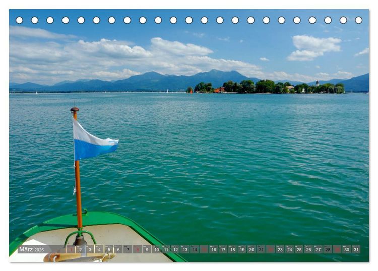 Produktbild: Traumhafter Chiemsee &ndash; Impressionen vom Bayerischen Meer (Tischkalender 2026 DIN A5 quer), CALVENDO Monatskalender