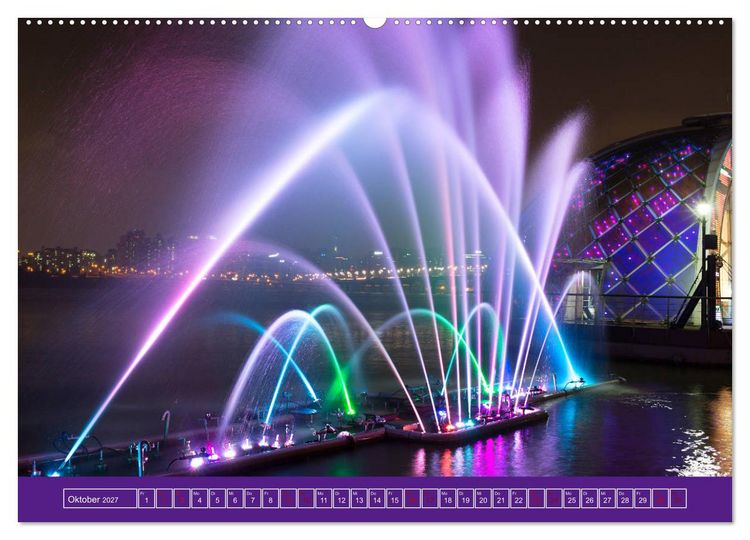 Produktbild: Metropolen - Asiens sch&ouml;nste St&auml;dte bei Nacht (Wandkalender 2027 DIN A2 quer), CALVENDO Monatskalender