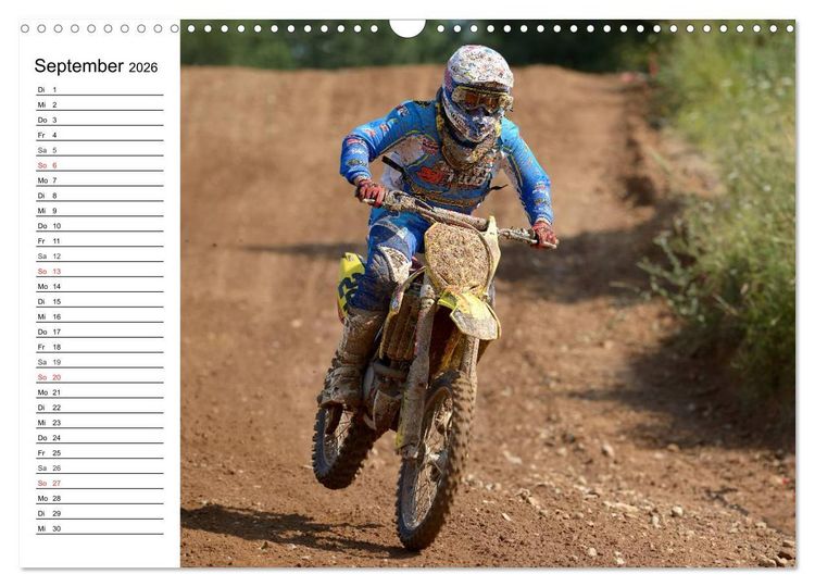 Produktbild: Motocross - Terminplaner (Wandkalender 2026 DIN A3 quer), CALVENDO Monatskalender