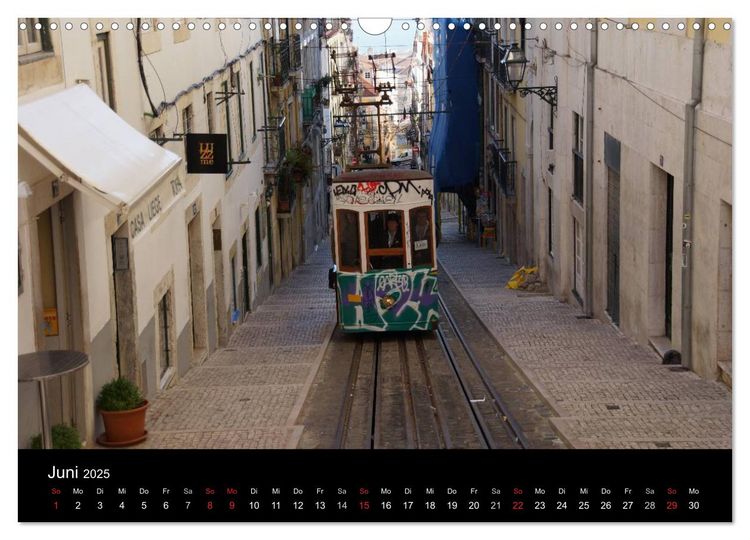 Produktbild: Mit der Tram durch Lissabon (Wandkalender 2025 DIN A3 quer), CALVENDO Monatskalender