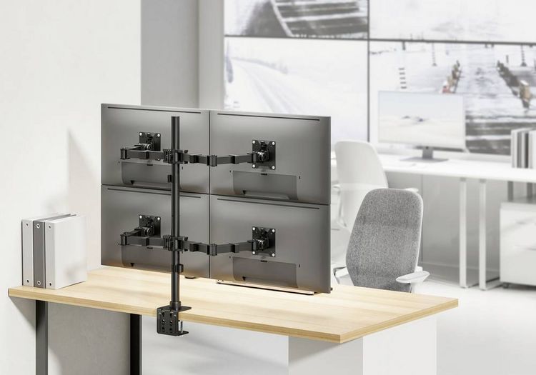 Produktbild: SpeaKa Professional SP-MM-541 Monitor-Tischhalterung 4 Display(s) 43,2cm (17\") - 88,9cm (35\") Schwarz Drehbar, H&ouml;henverstellbar