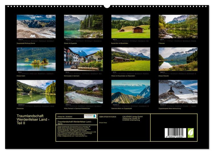 Produktbild: Traumlandschaft Werdenfelser Land - Teil II (hochwertiger Premium Wandkalender 2026 DIN A2 quer), Kunstdruck in Hochglanz
