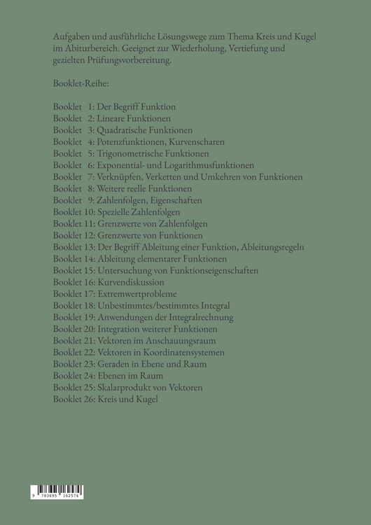 Produktbild: Mathematik f&uuml;r das Abitur