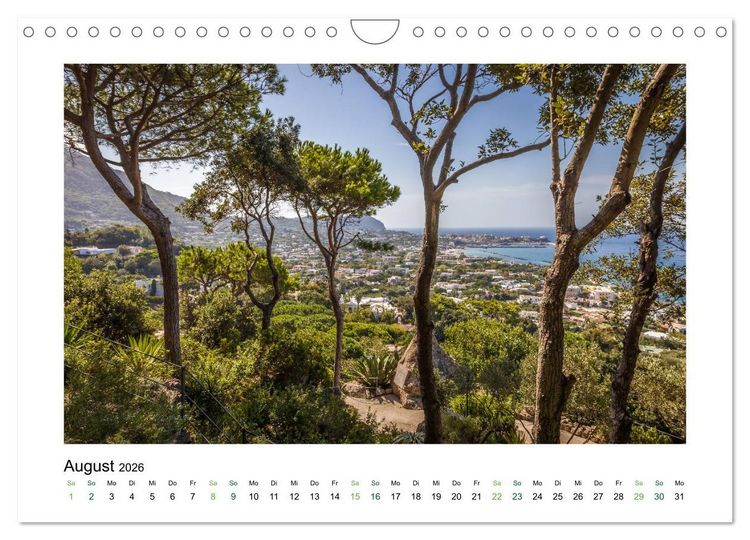 Produktbild: Sehnsuchtsinseln Capri und Ischia (Wandkalender 2026 DIN A4 quer), CALVENDO Monatskalender