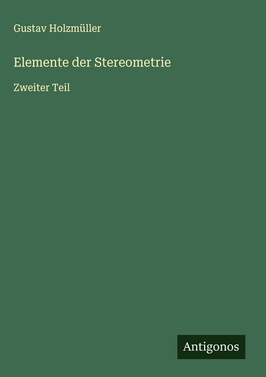 Produktbild: Elemente der Stereometrie