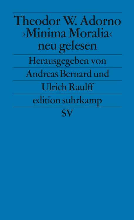 Produktbild: ' Minima Moralia' neu gelesen