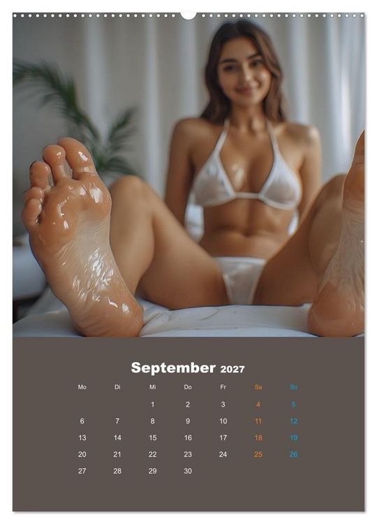 Produktbild: Einge&ouml;lt - Sexy Frauen Kalender (Wandkalender 2027 DIN A2 hoch), CALVENDO Monatskalender