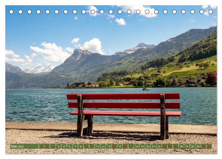 Produktbild: Sch&ouml;ne Aussichten B&auml;nke zum Verweilen (Tischkalender 2026 DIN A5 quer), CALVENDO Monatskalender