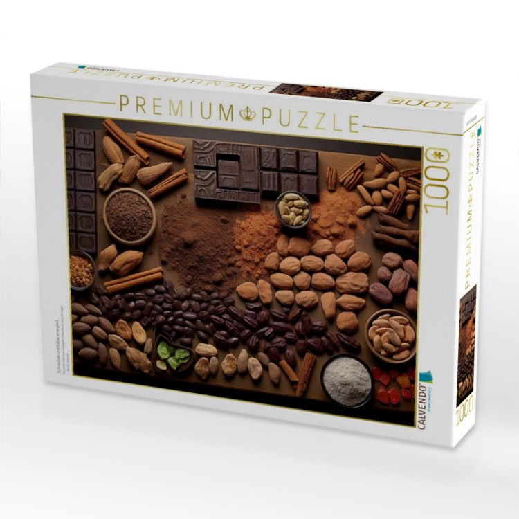 Produktbild: CALVENDO Puzzle Schokolade und Kakao arrangiert | 1000 Teile Lege-Gr&ouml;&szlig;e 64x48cm Foto-Puzzle f&uuml;r gl&uuml;ckliche Stunden